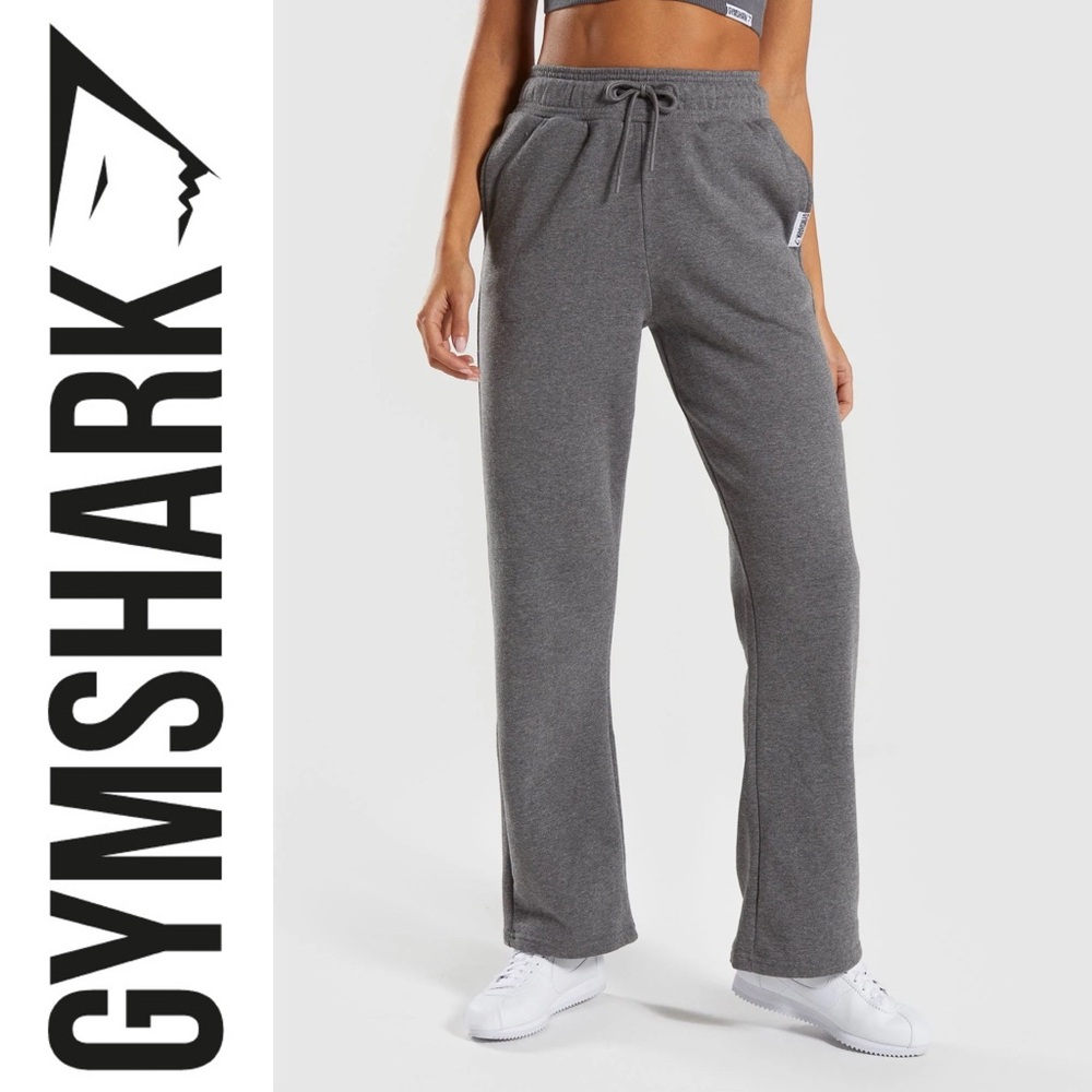 EUC {GYMSHARK} Slounge Straight Leg Jogger Pant, Charcoal Marl, S